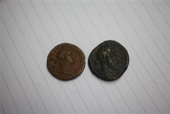 Six Roman Imperial coins;